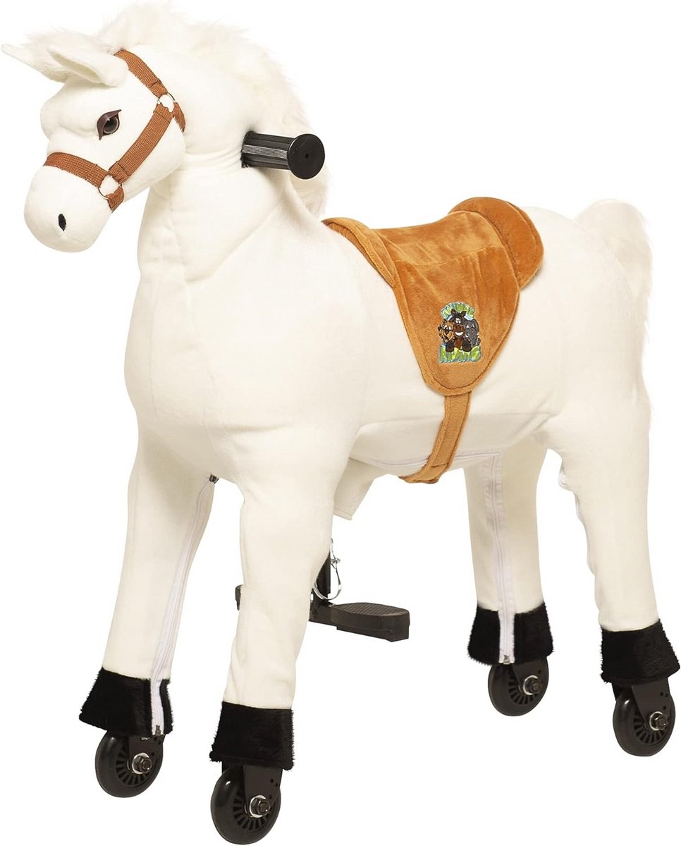 Loopfiets Paard voor Kinderen Vanaf 3 Jaar, Wit, Zithoogte 56 cm, met Wielen Loopfiets kopen online