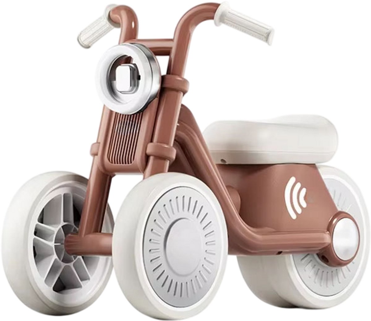 Loopfiets voor Peuters en Kinderen – Kinder Loopfiets met Muziek en LED-Verlichting – Stille Wielen – Veilig & Stevig Ontwerp – Cadeau voor Jongens en Meisjes - BRUIN Loopfiets kopen online