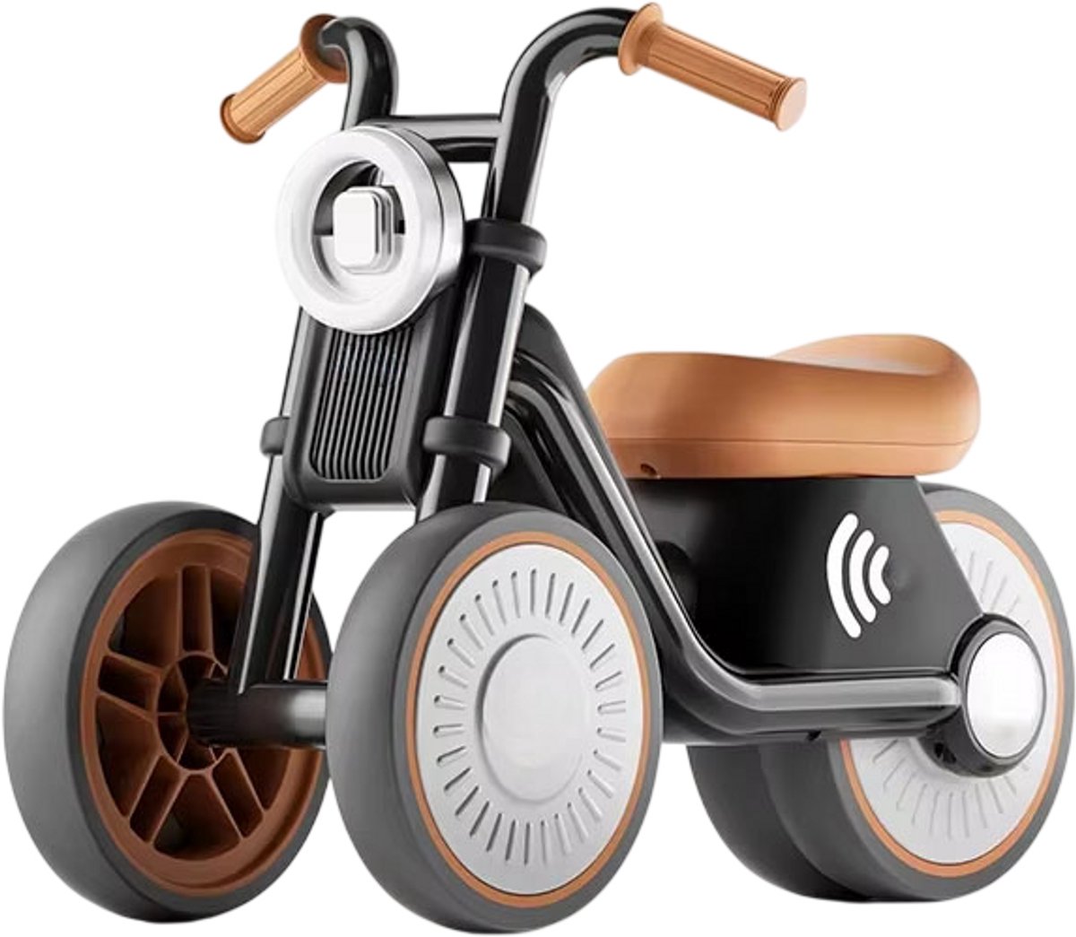 Loopfiets voor Peuters en Kinderen – Kinder Loopfiets met Muziek en LED-Verlichting – Stille Wielen – Veilig & Stevig Ontwerp – Cadeau voor Jongens en Meisjes - ZWART Loopfiets kopen online