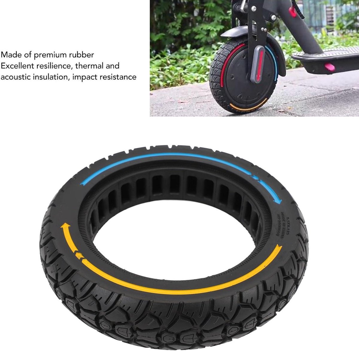 Massieve band 9,5 inch rubberen wielen vervanging elektrische scooter M365 - 230x50 Buitenspeelvoertuigaccessoire kopen online