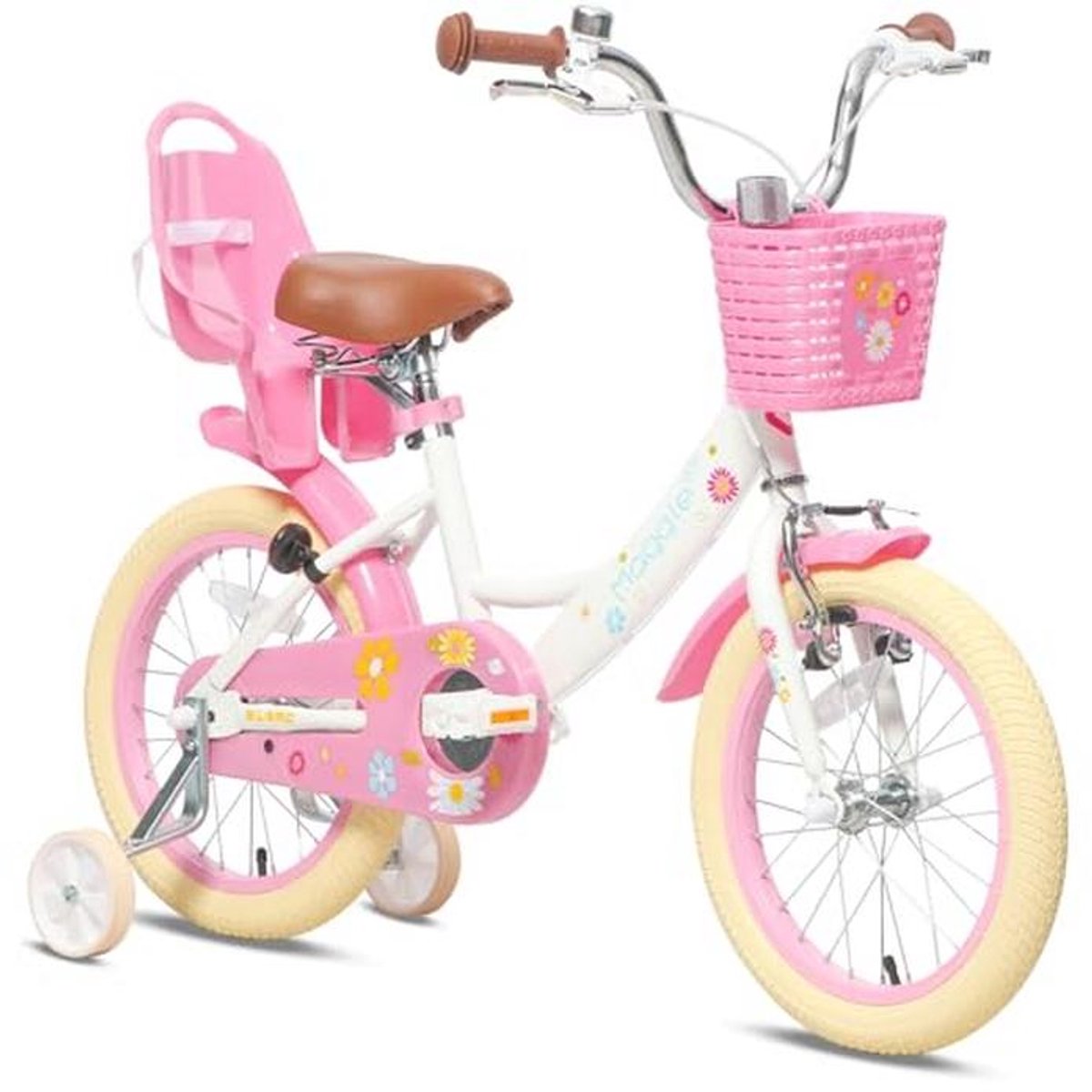 meisjesfiets 12 20 kinderfiets voor 2 13 jaar met poppenzitje mand en trainingswielen prinsessenstijl