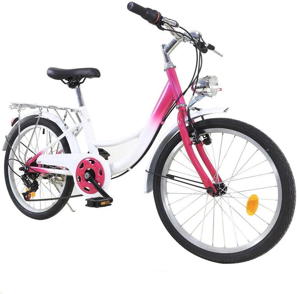 Meisjesfiets 20 inch 6 Versnellingen Roze - Verstelbaar voor Lange Kinderen (145-165cm) Kinderfiets kopen online