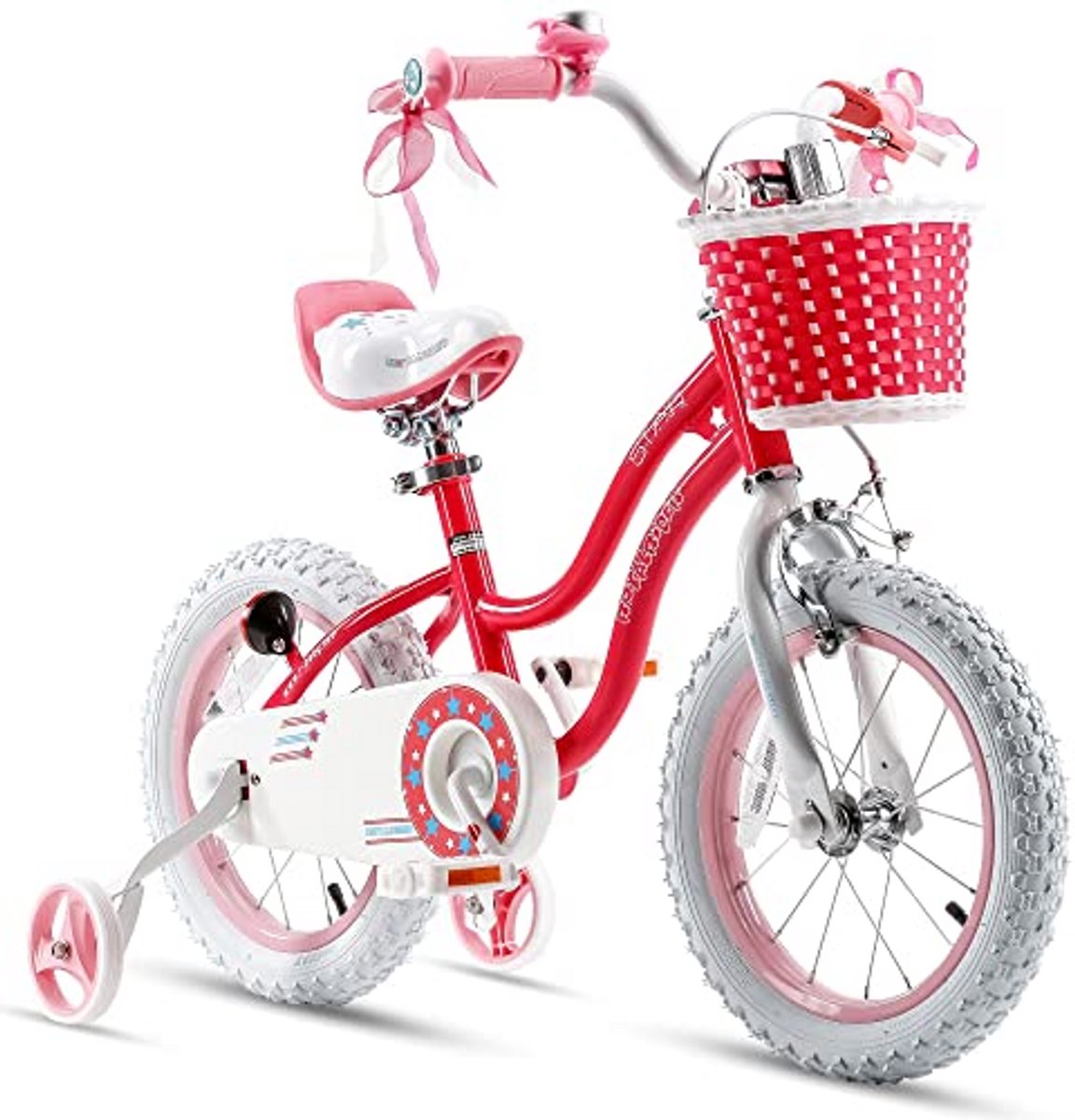 meisjesfiets 30 cm met zijwiel 12 14 16 inch roze of blauw