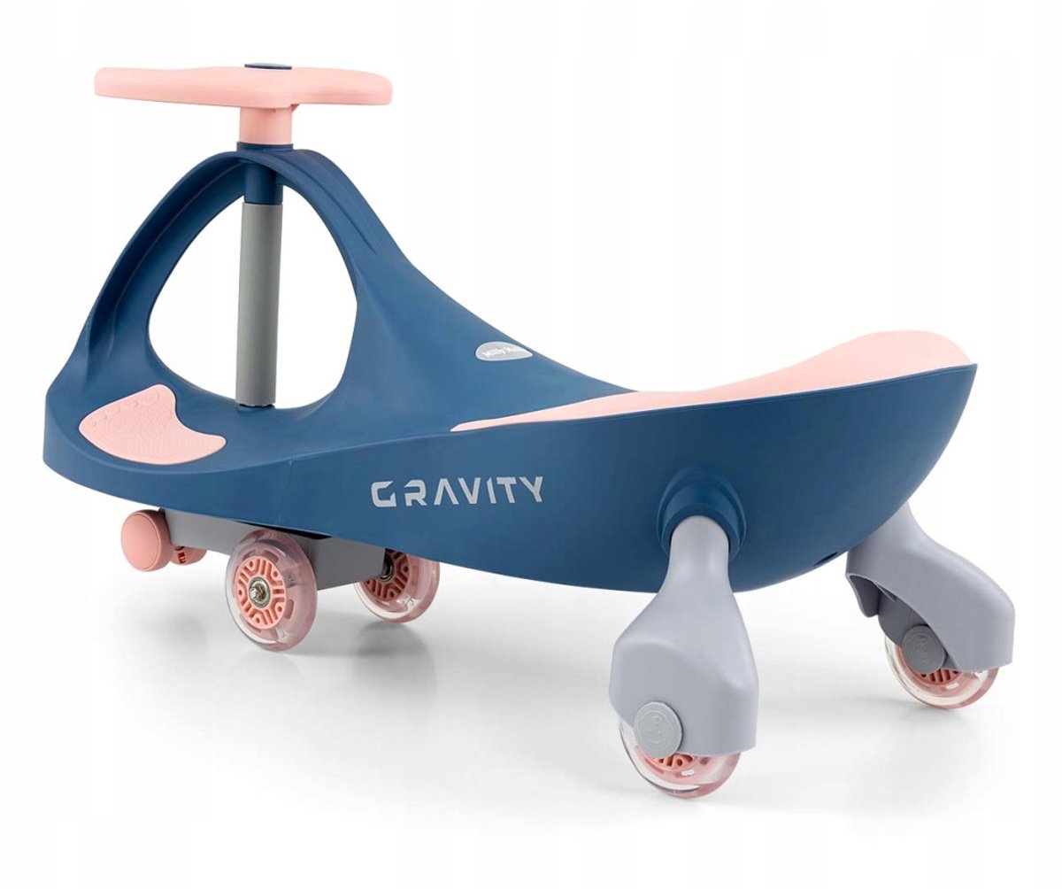 milly mally gravity ride on met led verlichte wielen gravity navy pink