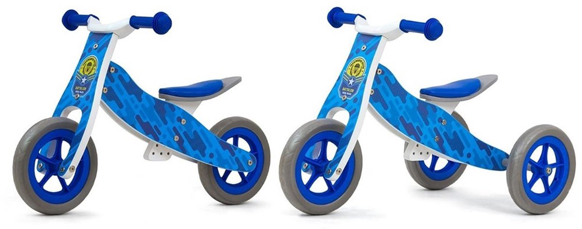 milly mally look loopfiets 2 in 1 blauw