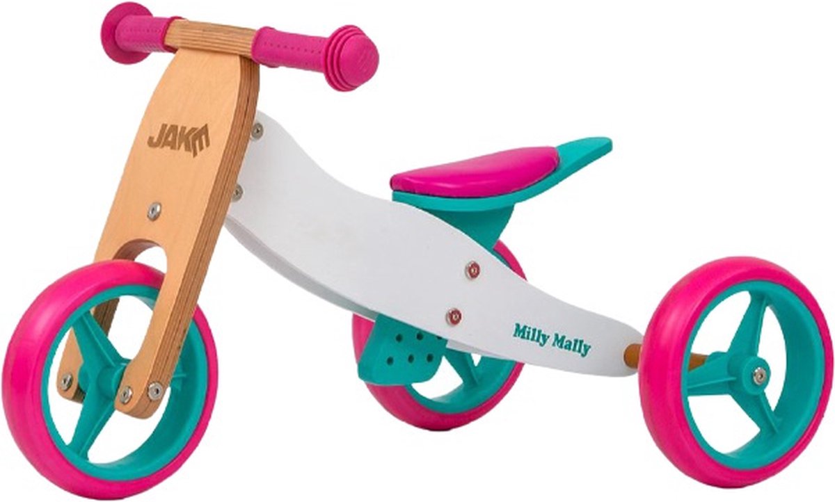 Milly Mally Ride On Jake Classic Candy - Loopfiets - Unisex - Roze;Wit Loopfiets kopen online