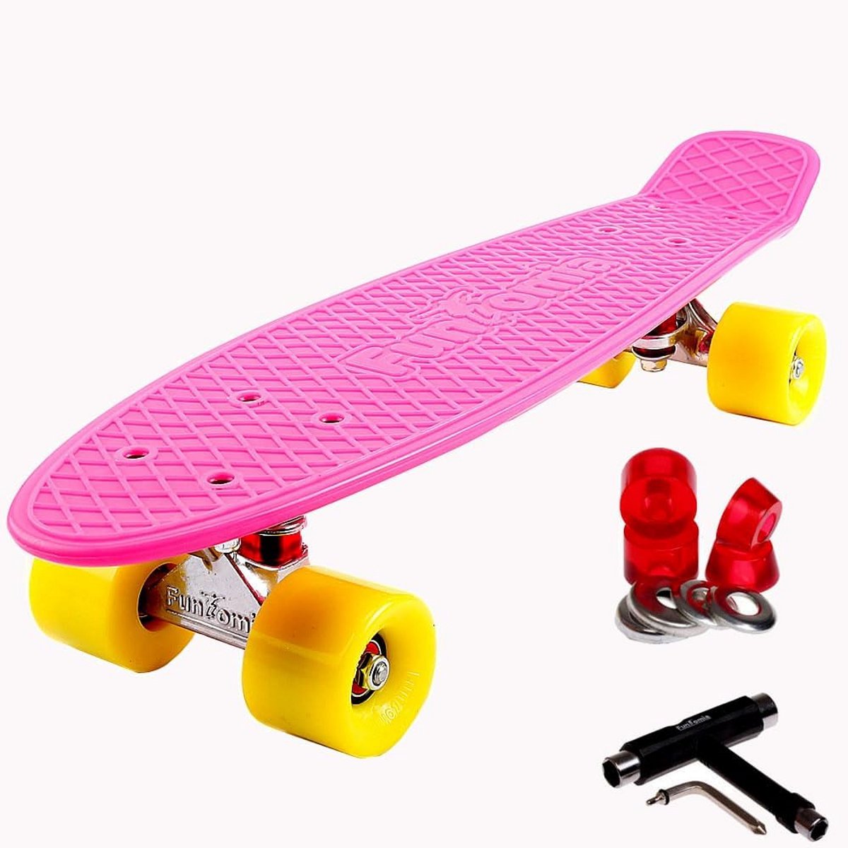 mini cruiser skateboard 57 cm met of zonder led wielen aluminium trucks