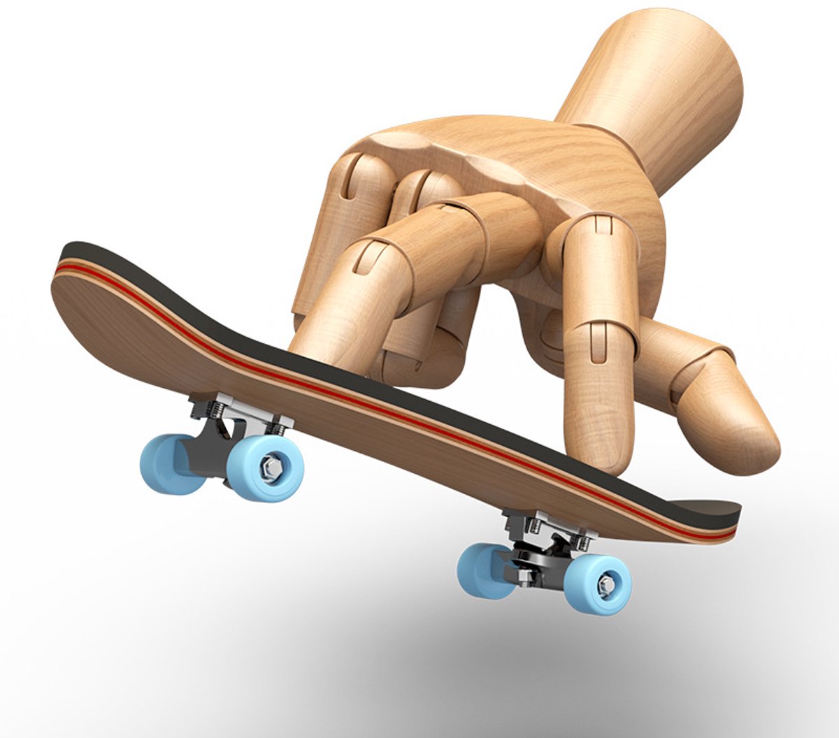 mini finger skateboard houten finger board ultieme sporttrainingsaccessoires in lichtbruin met kogellager