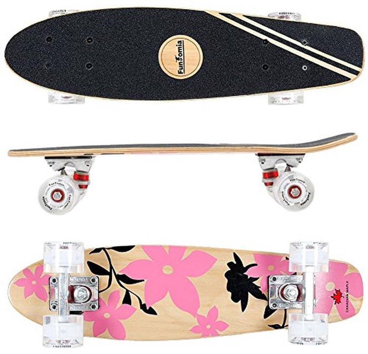 mini skateboard 65 cm 7 lagen canadees esdoornhout met abec 11 kogellagers