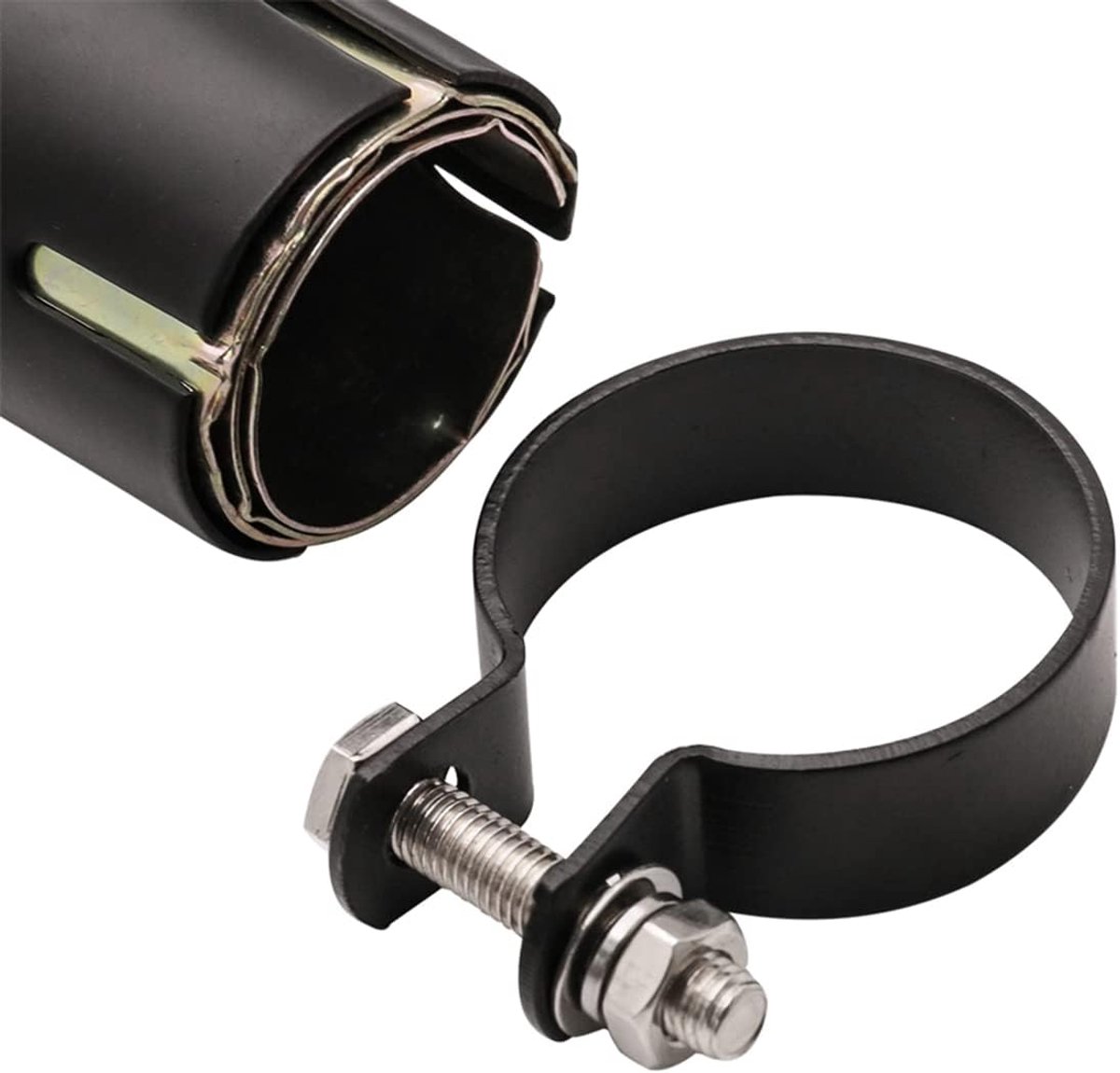 Motorcycle Exhaust - Slip On 38mm 40mm 42mm - Silent Hose voor Dirt Bike Street Bike Scooter Cafe Racer (Black) Fiets kopen online