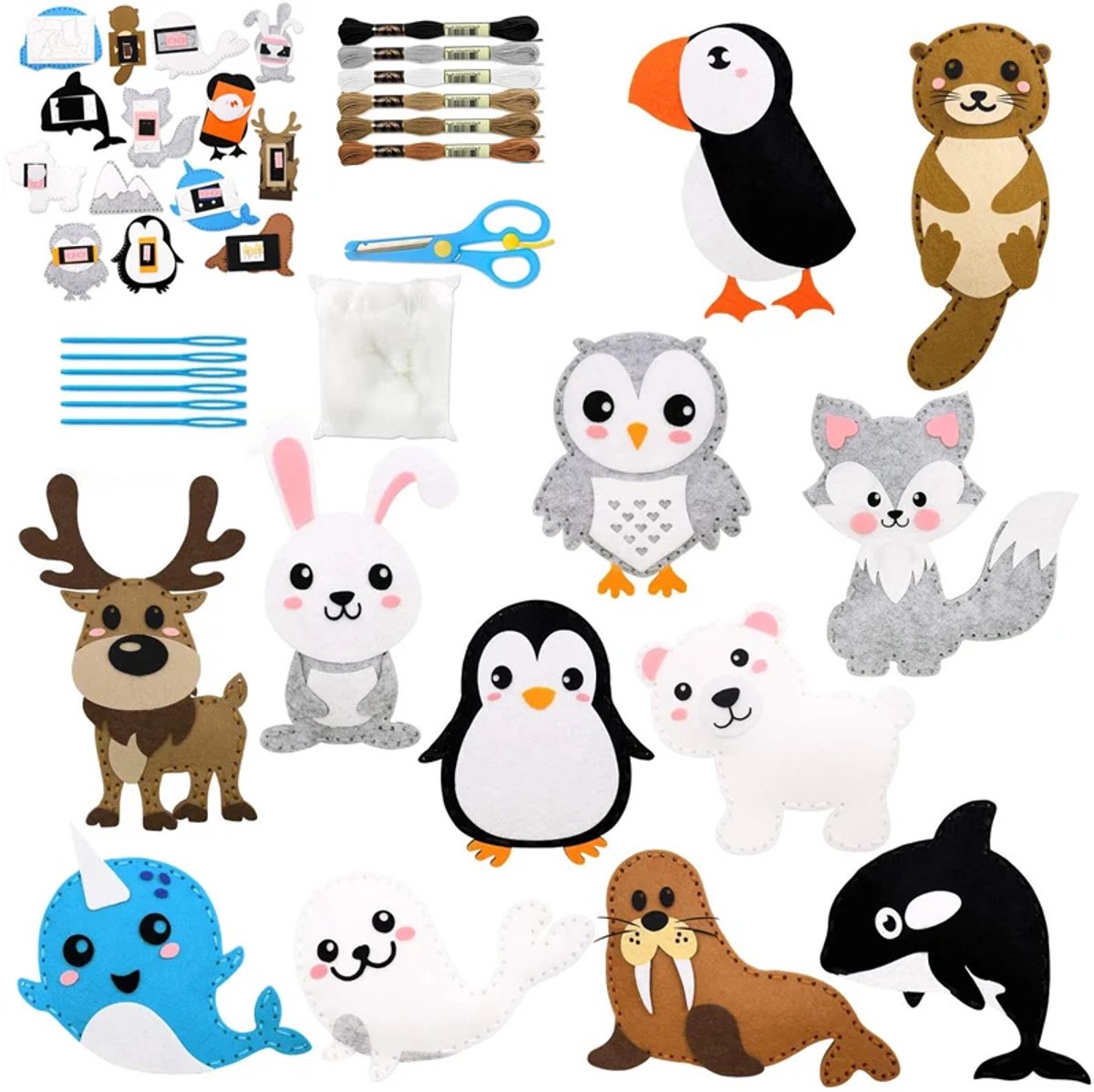 naaiset voor kinderen vanaf 7 jaar naaiset met vilten dieren voor beginners meisjes en jongens knutselset voor doe het zelfprojecten