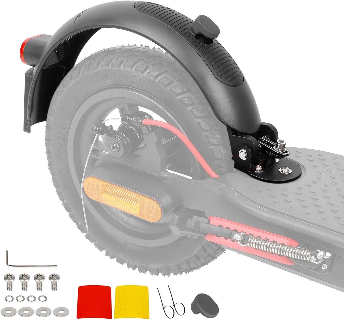 nordivar achterspatbord met achterlicht voor xiaomi m365 pro grijs accessoire vervanging schroef scooter 1s pro 2 mi3