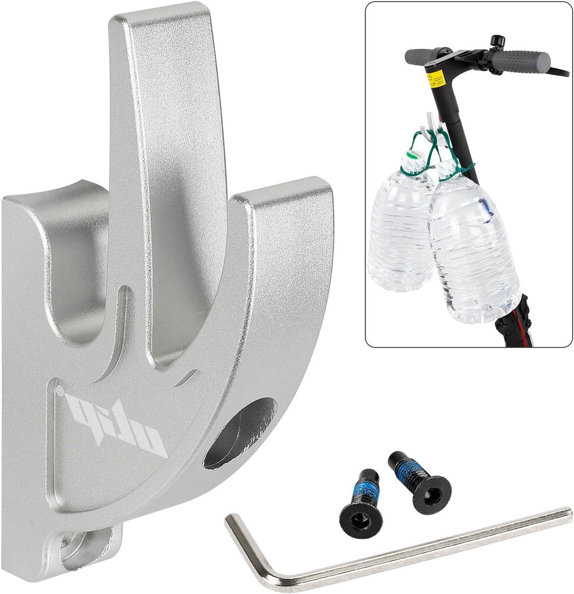 nordivar aluminium hanger voor scooter met dubbele voorkant en m5 schroeven zilverkleurig compatibel met xiaomi m365 pro mi3 1s segway ninebot max g30 f serie d serie es serie