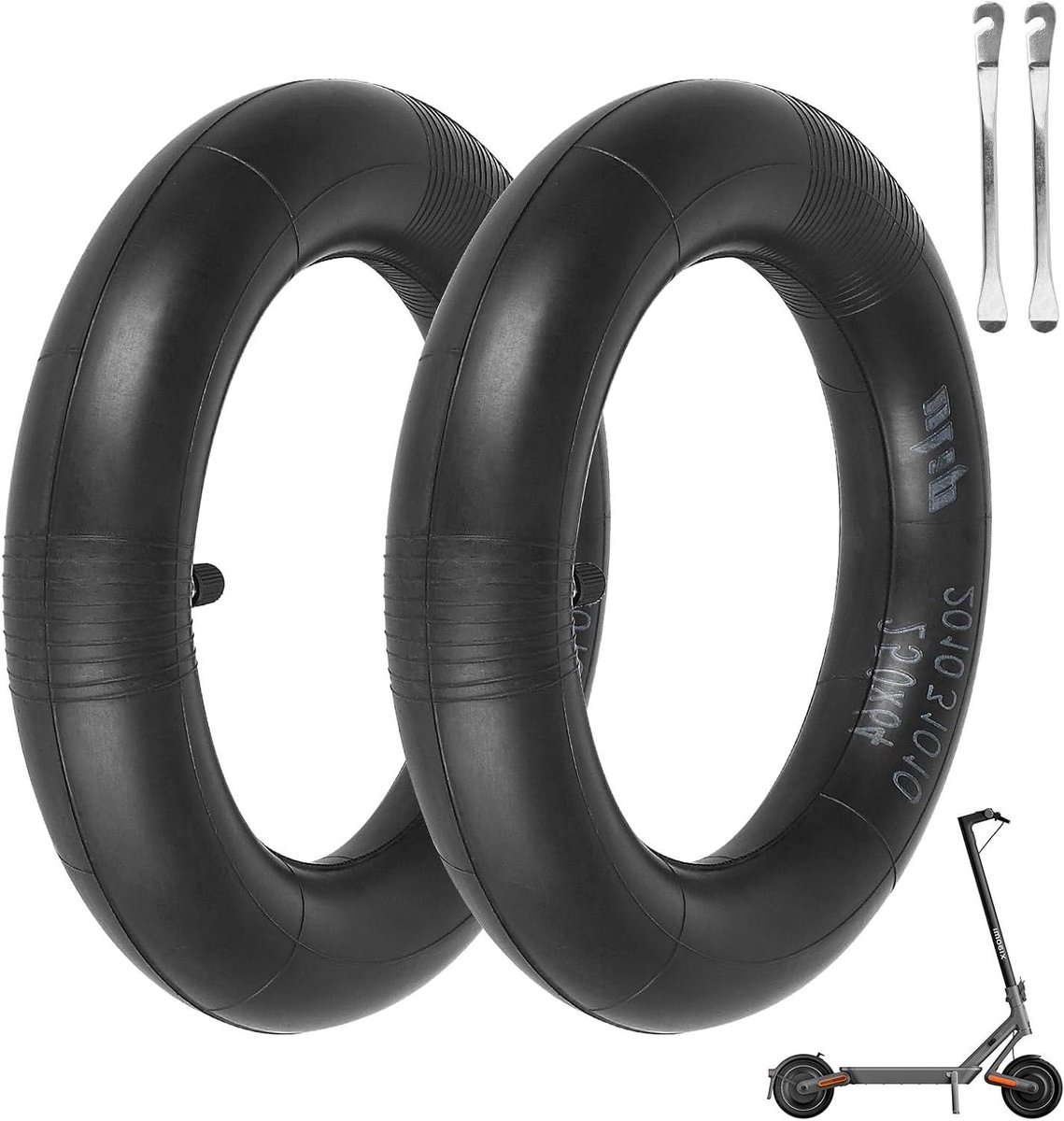 nordivar binnenbanden 250 x 64 met recht ventiel voor xiaomi elektrische scooter 4 ultra set van 2 stuks met voor en achterwiel