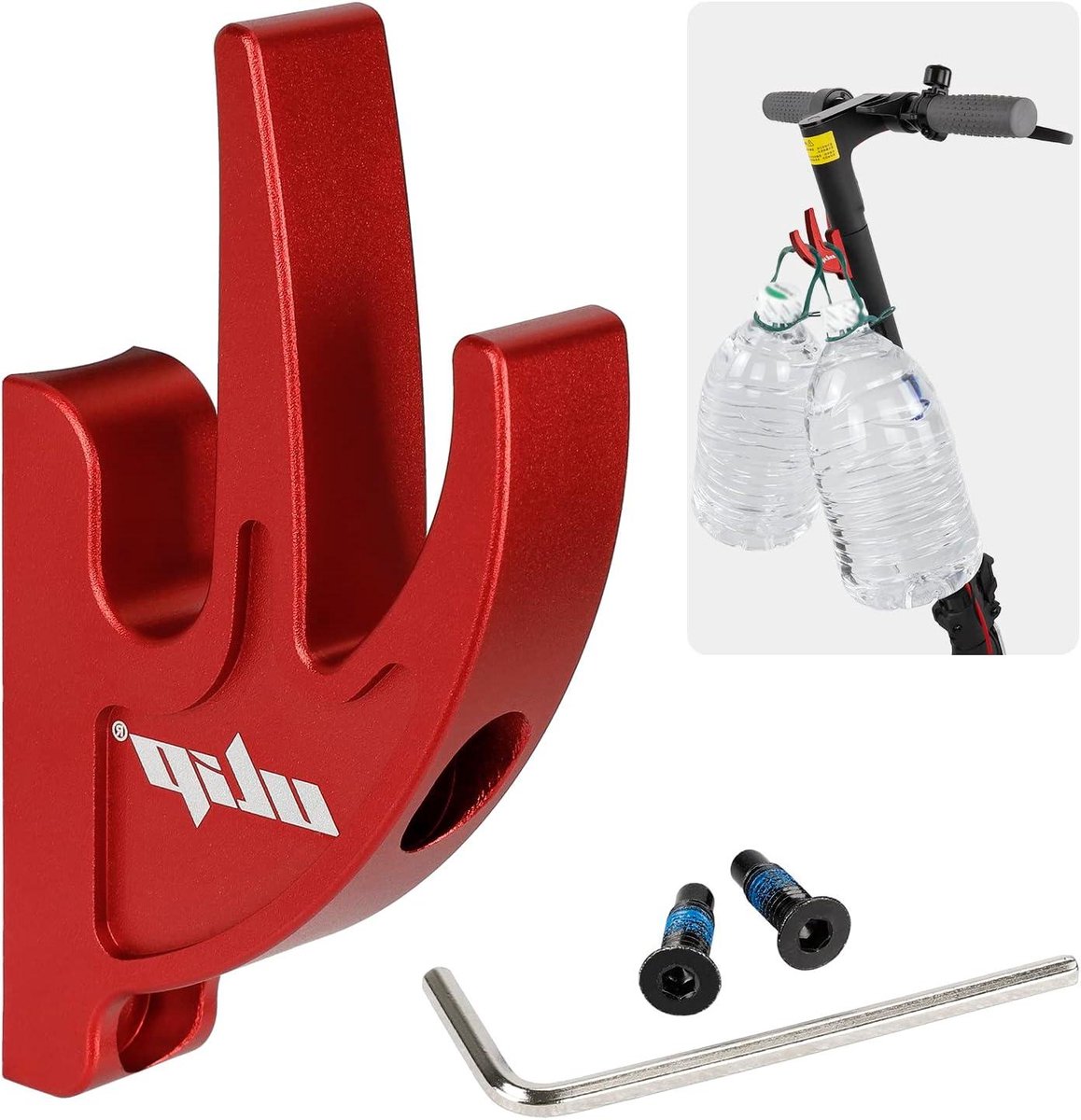 Nordivar - Dubbele Voorhaak voor Scooter van Aluminium inclusief M5 Schroeven - Rood - Geschikt voor Xiaomi M365 Pro, MI3 en 1S Scooters Buitenspeelvoertuigaccessoire kopen online