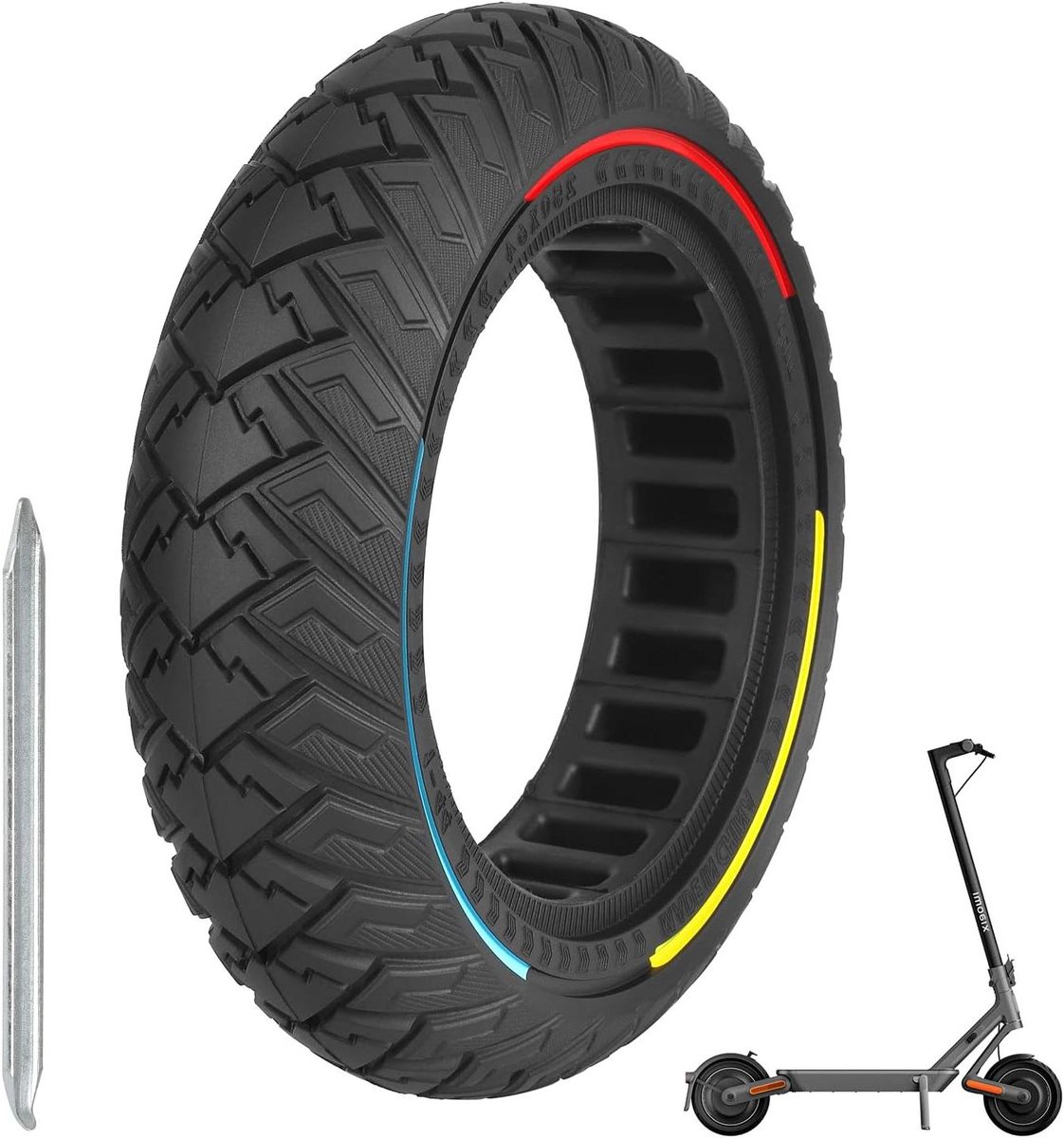 nordivar reserveband voor elektrische step 250 x 64 massieve banden vervangende band voor xiaomi 4 ultra en navee s65c step