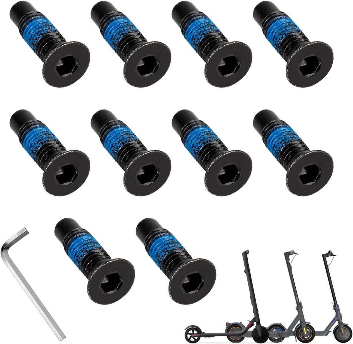 Nordivar - RVS bevestigingsschroeven kit voor scooter accessoires - 10 ster hoofd schroeven + L-gereedschap Buitenspeelvoertuigaccessoire kopen online
