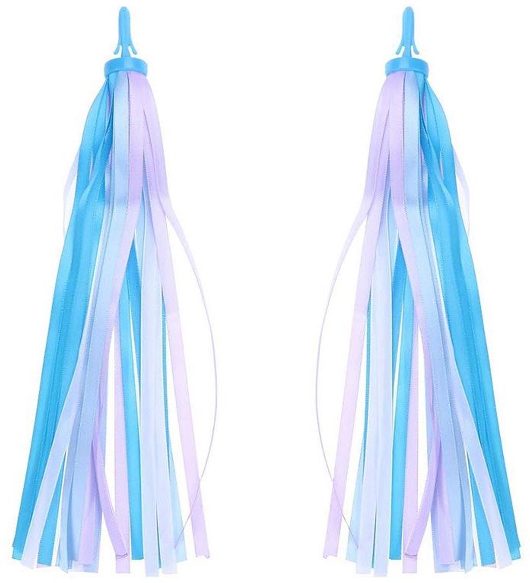 Nordivar - Streamers voor kinderfiets stuur - 2 stuks - Fietsaccessoires voor meisjes en jongens - Blauw, paars en wit - 27 cm Kinderfiets kopen online