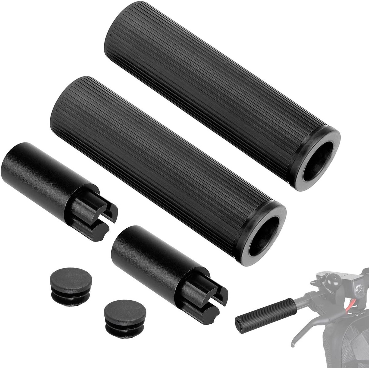 nordivar stuurverlengingsset voor mobiele telefoon en achteruitkijkspiegel voor xiaomi m365 pro zwart