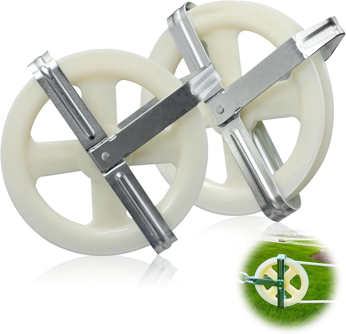 nordivar wiel van nylon met aluminium as voor outdoor wasgoed set van 2 stuks