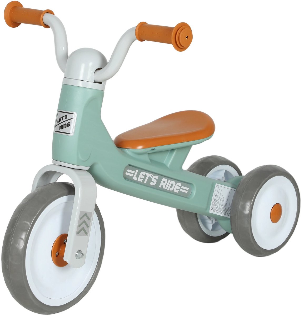 Novendo Goods - Loopfiets voor kinderen - 12-36 Maanden - Stille en lekbestendige wielen - Stuur met beperkte rotatie van 30° - Groen Driewieler kopen online