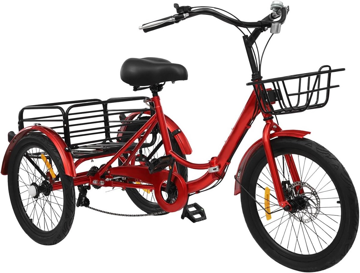 Opvouwbare Volwassen Driewieler met 7 Versnellingen en Grote Mand Driewieler kopen online