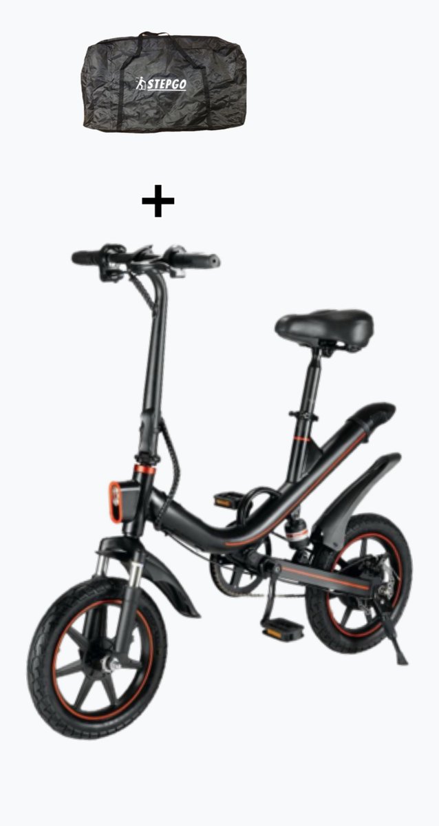 ouxi v1 pro elektrische vouwfiets v1 pro inklapbaar 25 km h 250w motor foldable bike 14 inch banden inclusief stepgo tas