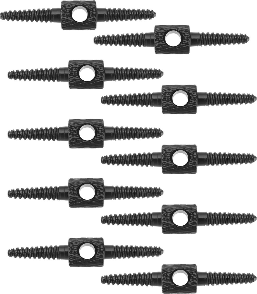 pack of 10 bicycle brake cable connectors 26 mm suitable for mountain bikes road bikes maintenance and modification black