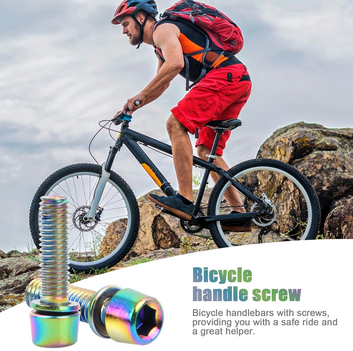 pack of 12 m5 x 18 mm shaft screws fixed screws for bicycle stem with washer bicycle screws for mountain bikes and road bikes multi colour