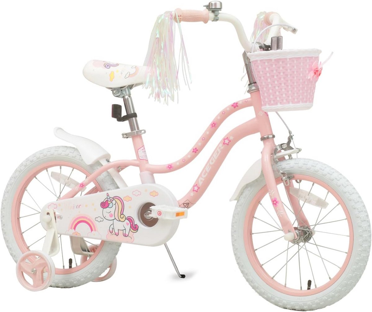Prachtige Meisjesfiets met Zijwieltjes voor Kinderen - 14, 16, 18 Inch Kinderfiets kopen online