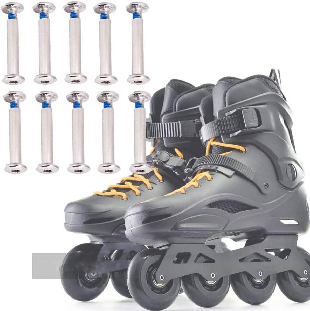 premium inline skate vervanging schroeven set 10 stuks voor schaatsen reparatie 31mm of 36mm wielassen hardware