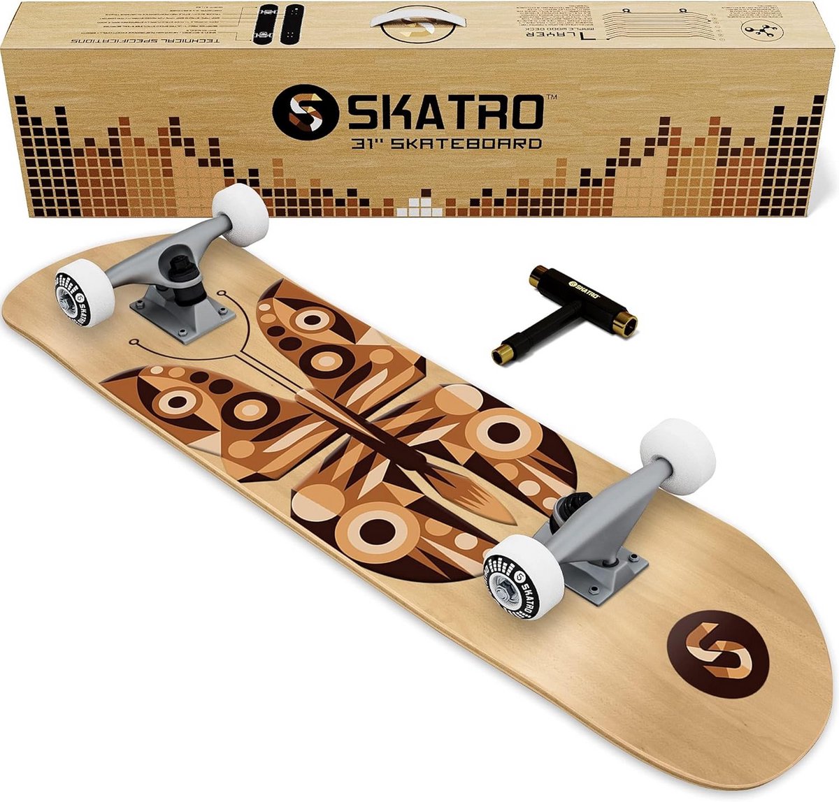 pro skateboard 31 inch compleet skateboard voor volwassenen jongens meisjes en kinderen