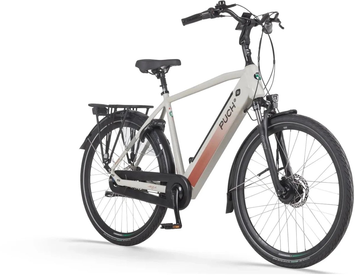 puch e modern basic n7 herenfiets silk grey 53cm elektrische fiets