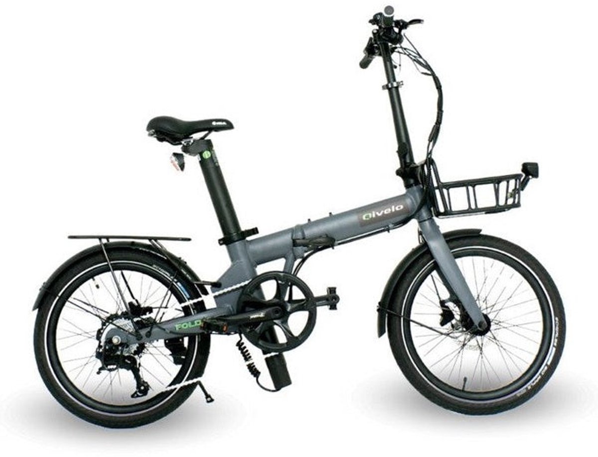 qivelo foldflex mat grijs 540wh elektrische vouwfiets