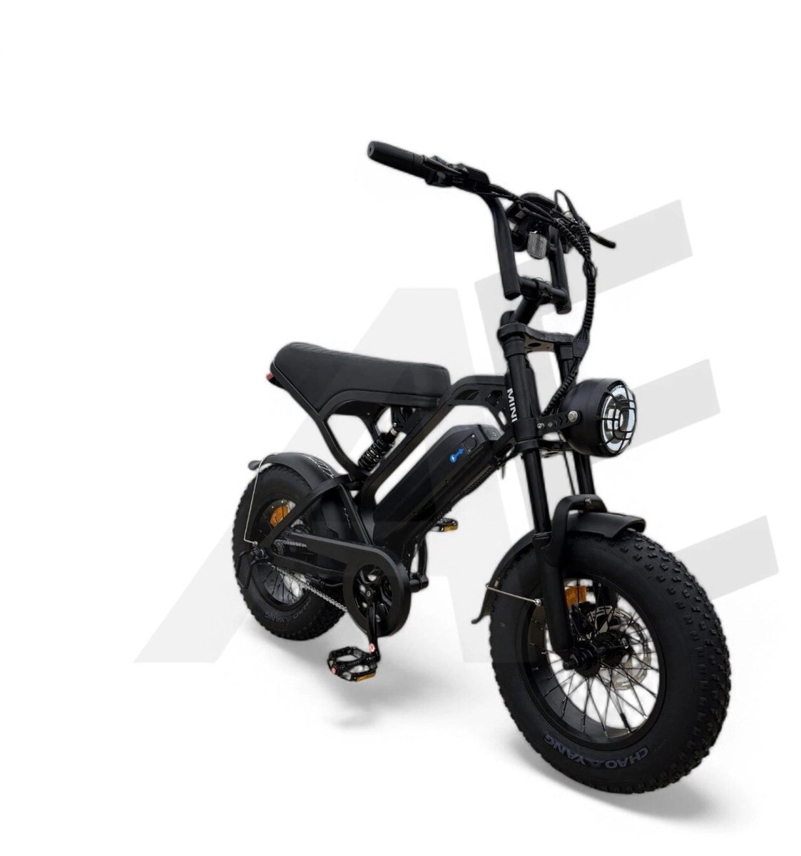qmwheel v20 mini fatbike kinderfatbike met hydraulische remmen zwart