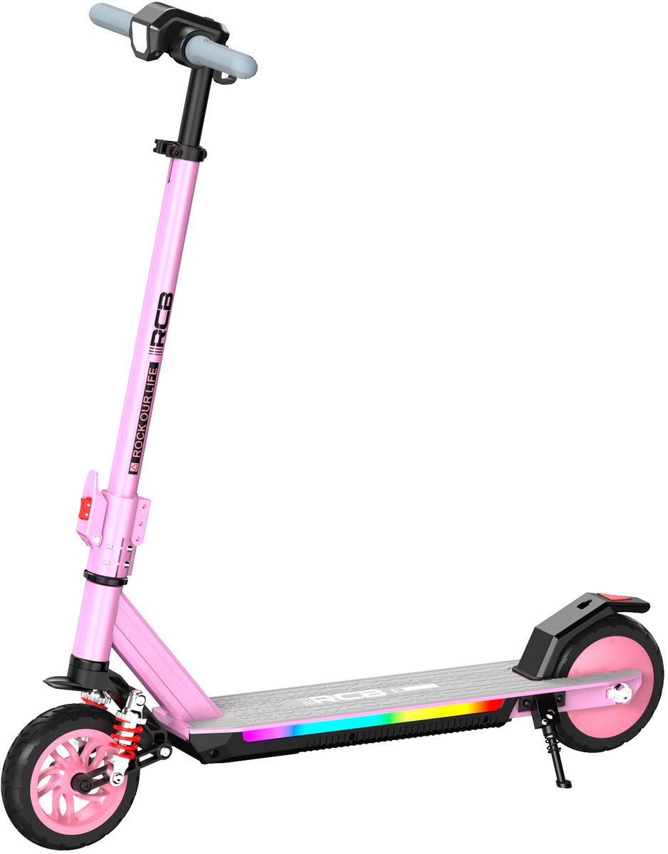 RCB R12Max Elektrische Step Kinderen - Kinderstep - 220W -Schokdemping- Max 18km/u- roze Elektrische Step kopen online