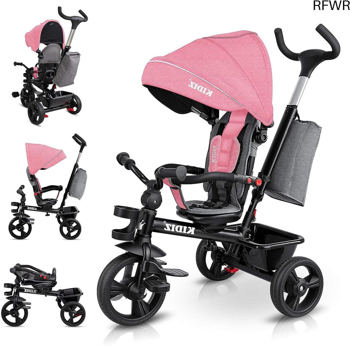 RFWR® Multifunctionele Kinderdriewieler 5-in-1 met Zonnekap en Veiligheidsgordel Driewieler kopen online