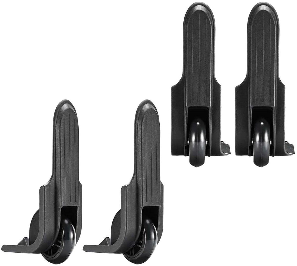 ronte universele vervangende wielen voor koffers 2 paar harde kofferwielen zwart