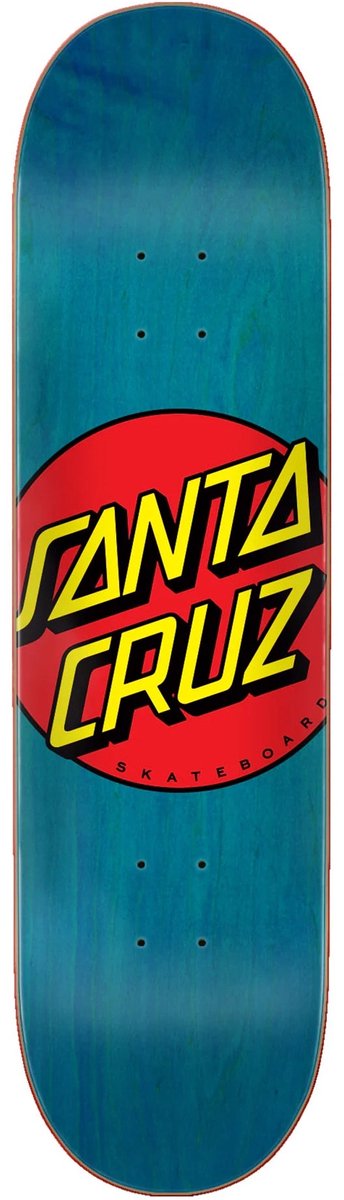 santa cruz classic dot 8 5 skateboard deck blue