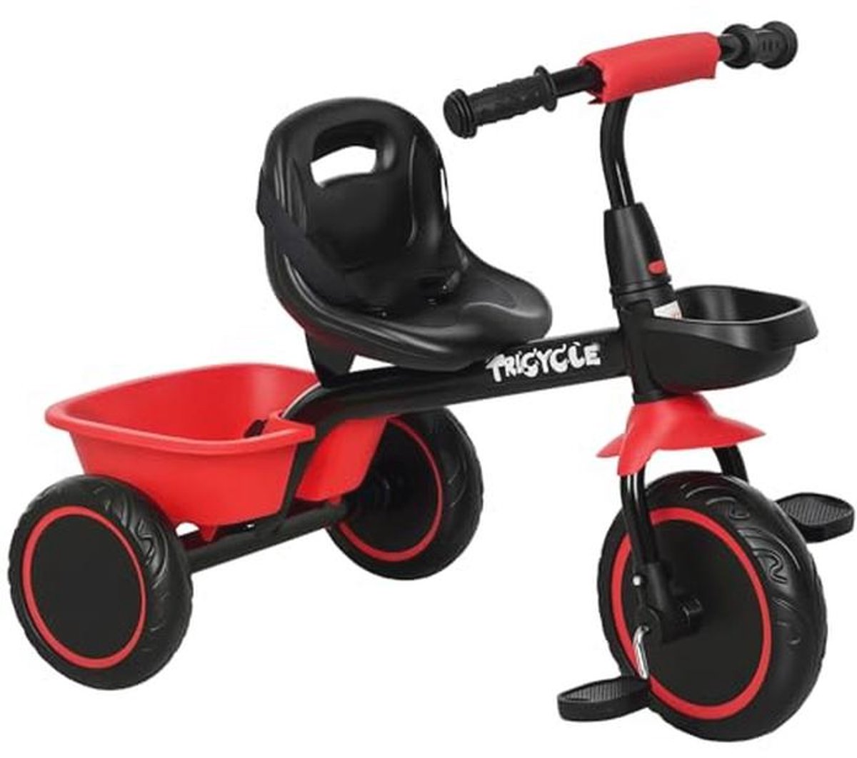 Schaalbare Driewieler voor Kinderen van 2 tot 5 Jaar - Verstelbare Zitting met 2 Mandjes en Veiligheidsgordel - Rood Driewieler kopen online
