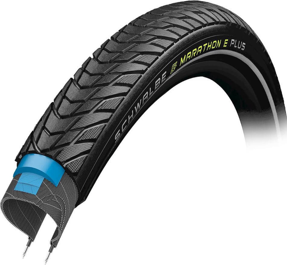 schwalbe buitenband marathon e plus 28 inch x 1 40 fietsband zwart reflecterend