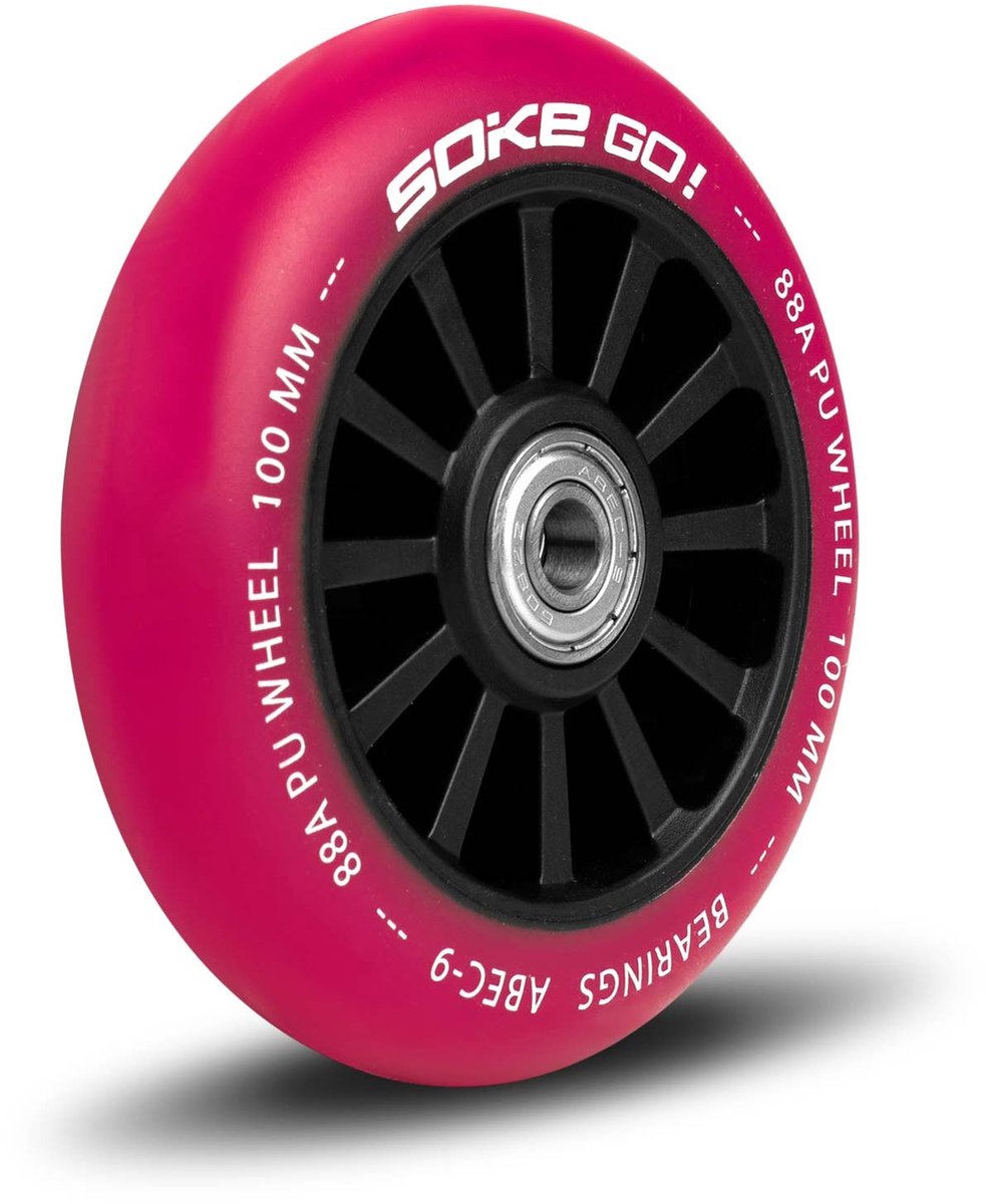 Scooterwielen 100 mm robijn 2 stuks Step kopen online