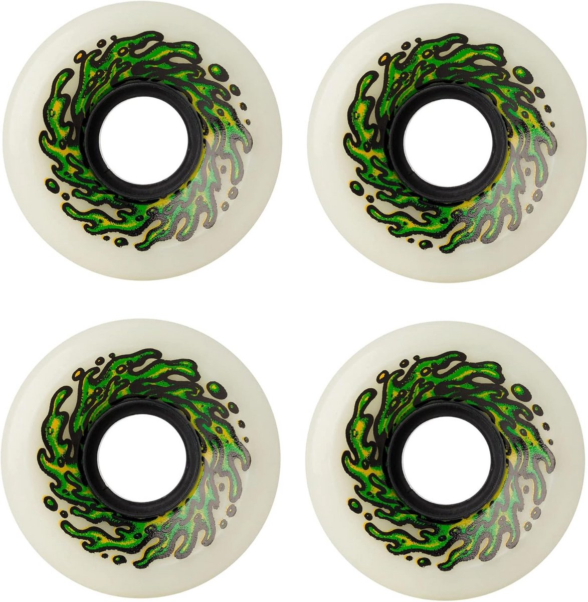 set van 4 skateboard wielen 54 5mm 90a hardheid wit