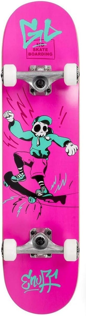 skateboard skully voor volwassenen en uniseks roze 19 cm