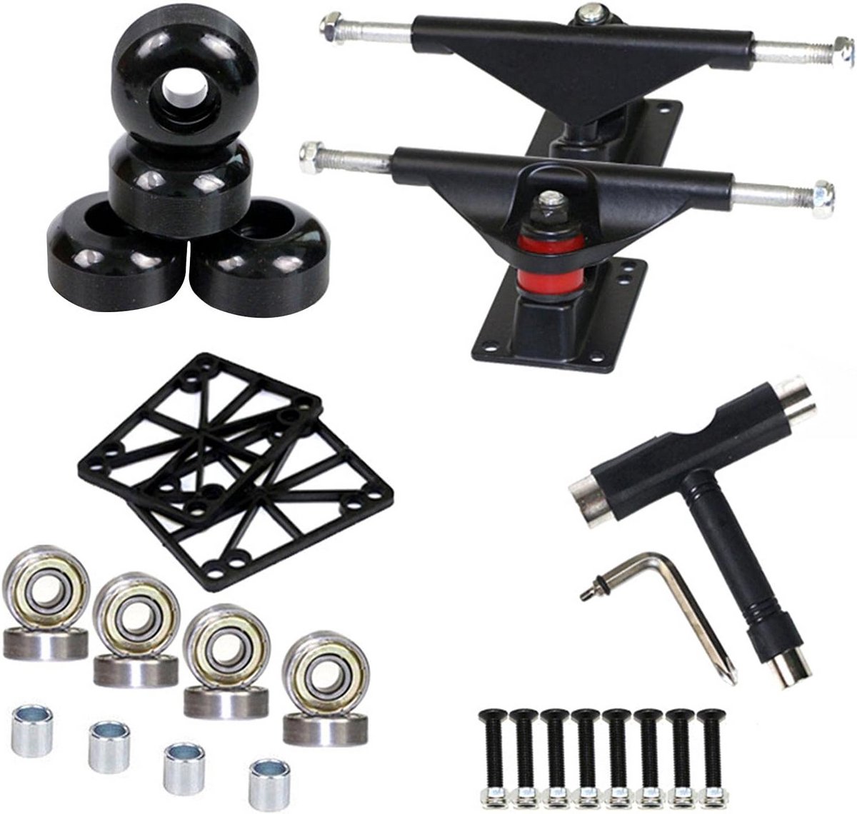 skateboard trucks en accessoires set voor 7 5 tot 8 inch decken