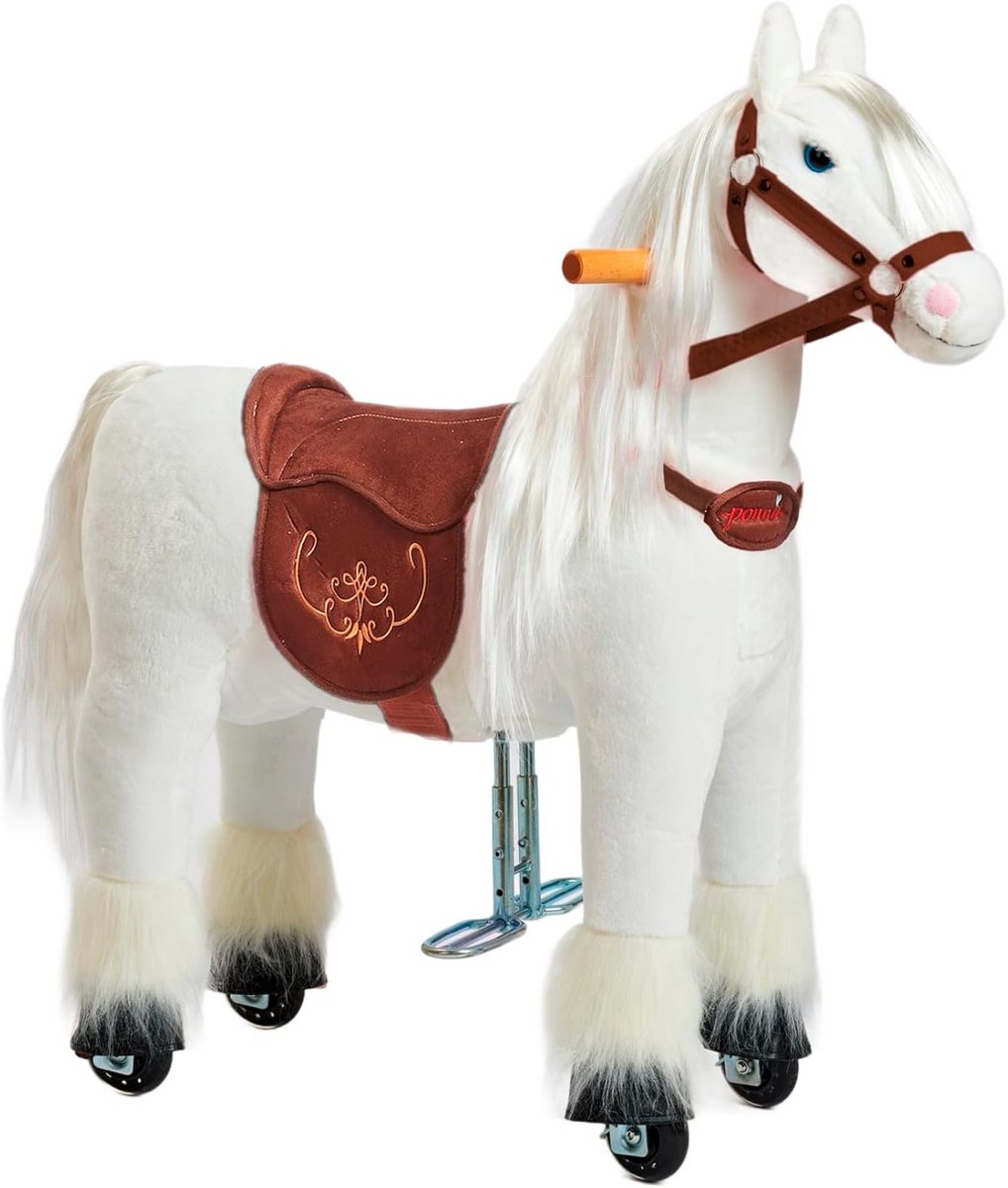 Speelpaard met wielen en afneembare zadel voor kinderen van 3-6 jaar Driewieler kopen online