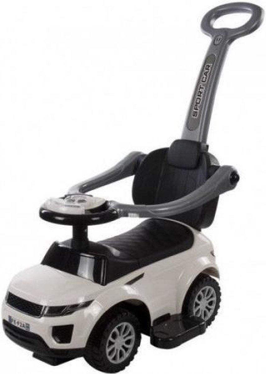 sport loopauto wit met duwstang