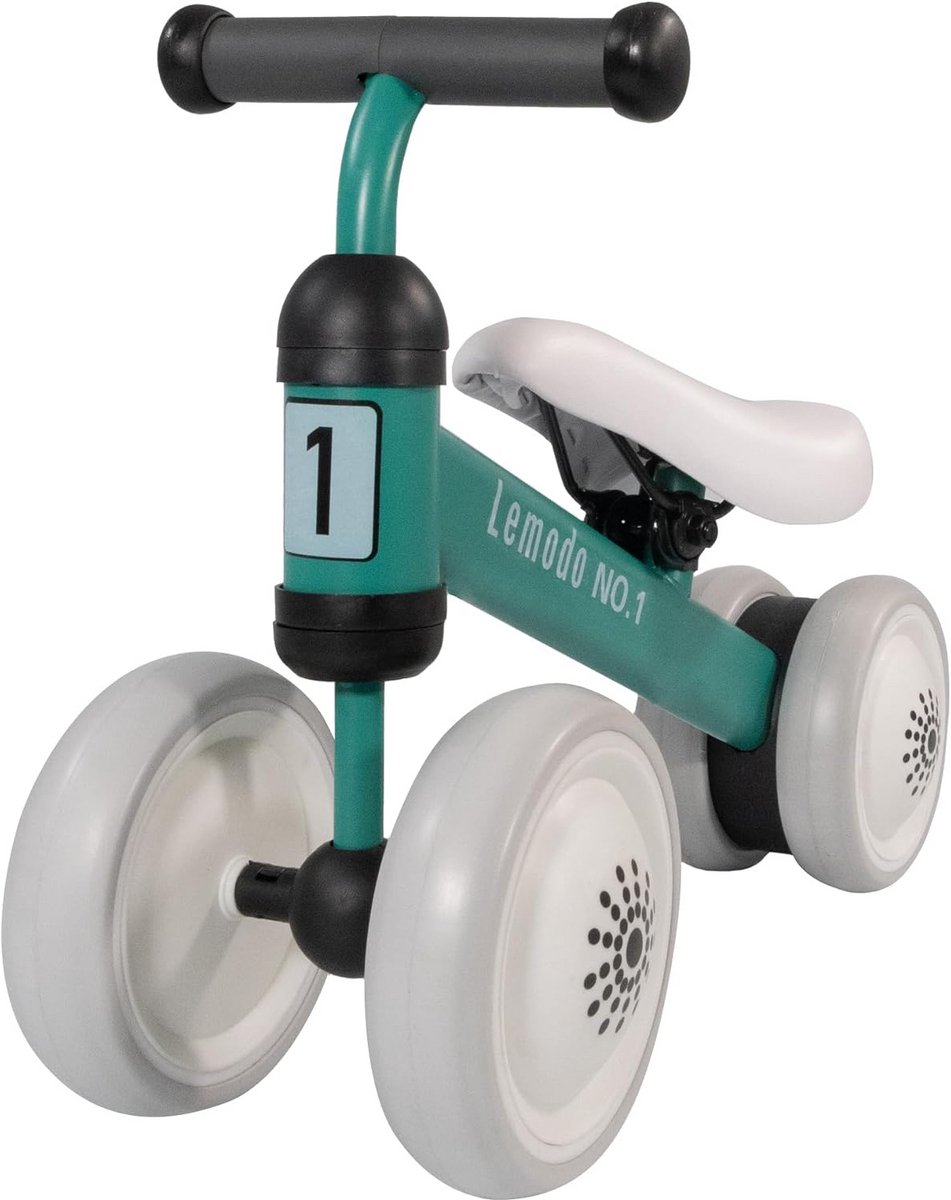 Stabiele 4-Wiel Loopfiets Mint - Vanaf 1 Jaar - Balansfiets Zonder Pedalen - Eerste Glijvoertuig Loopfiets kopen online