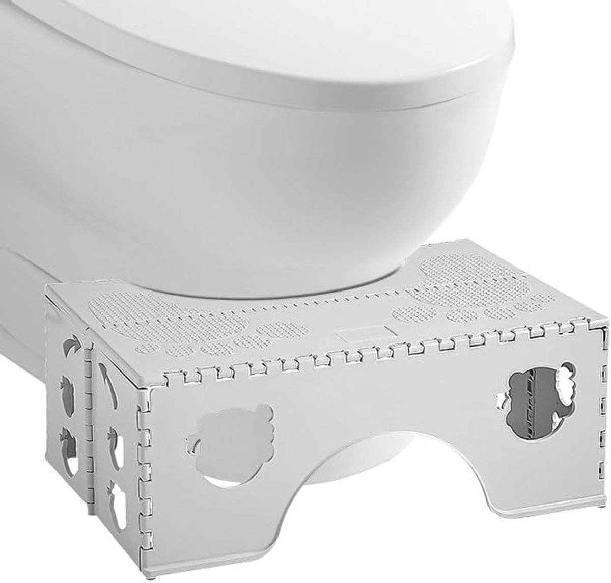 toiletkruk toiletkruk inklapbaar toiletkruk voor volwassenen fysiologische kruk badkamer voor het toilet in de badkamer thuis grijs