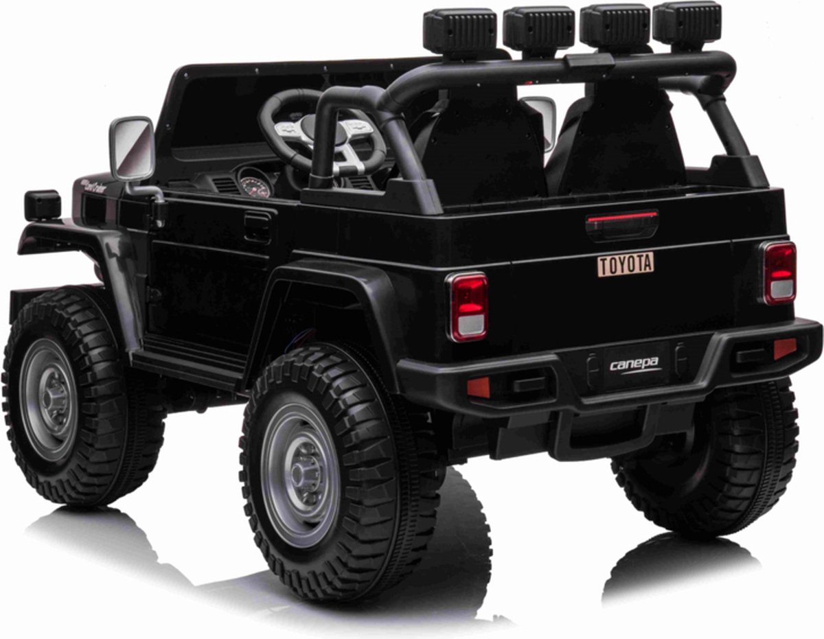 Toyota FJ-40 kinderauto, zwart, 2 zitplaatsen, voor een echte bikkel met alle moderne opties! | Elektrische Kinderauto | Met afstandsbediening Accuvoertuig kopen online